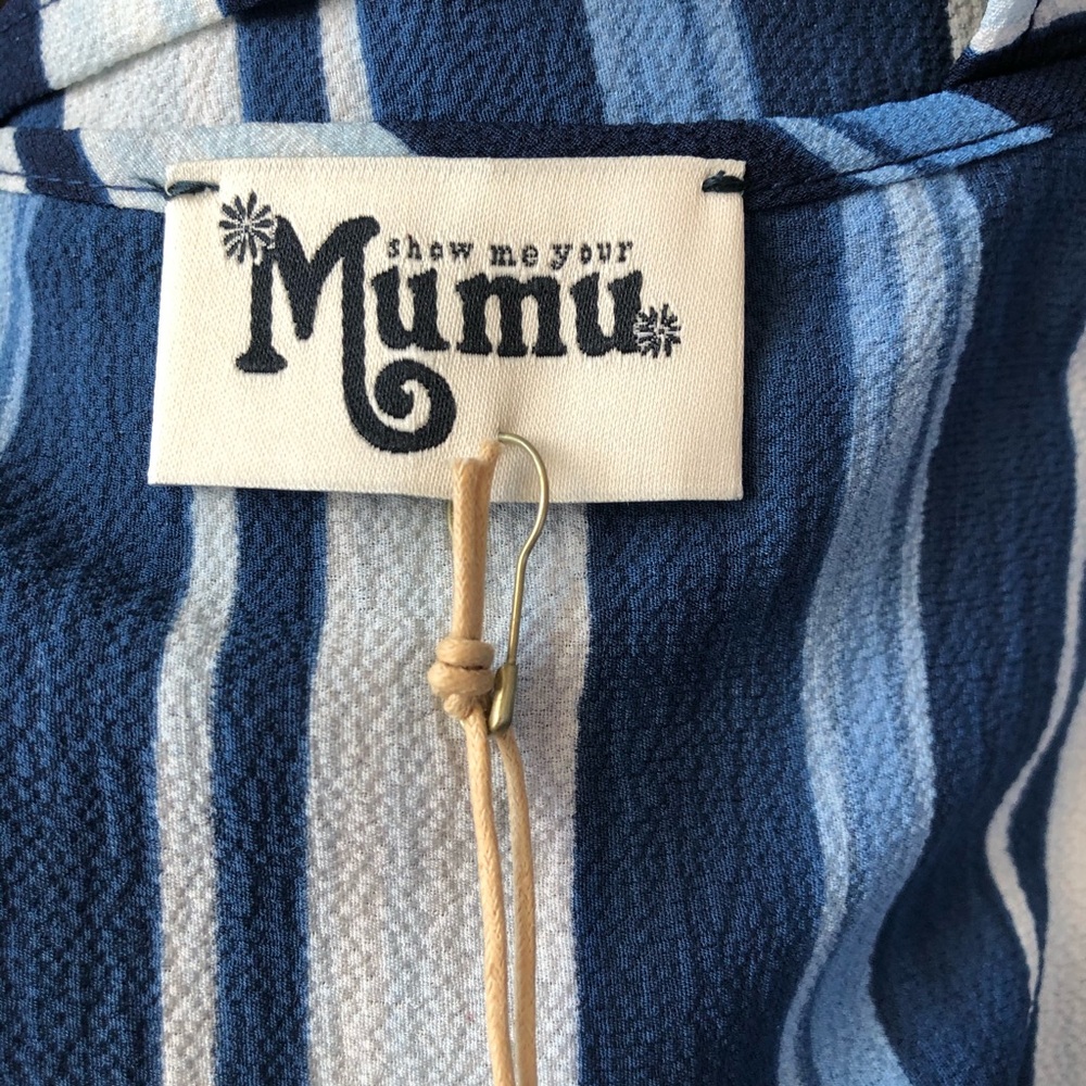 Show Me Your MuMu Blue and White Striped Cropped Tank - Picture 5 of 6